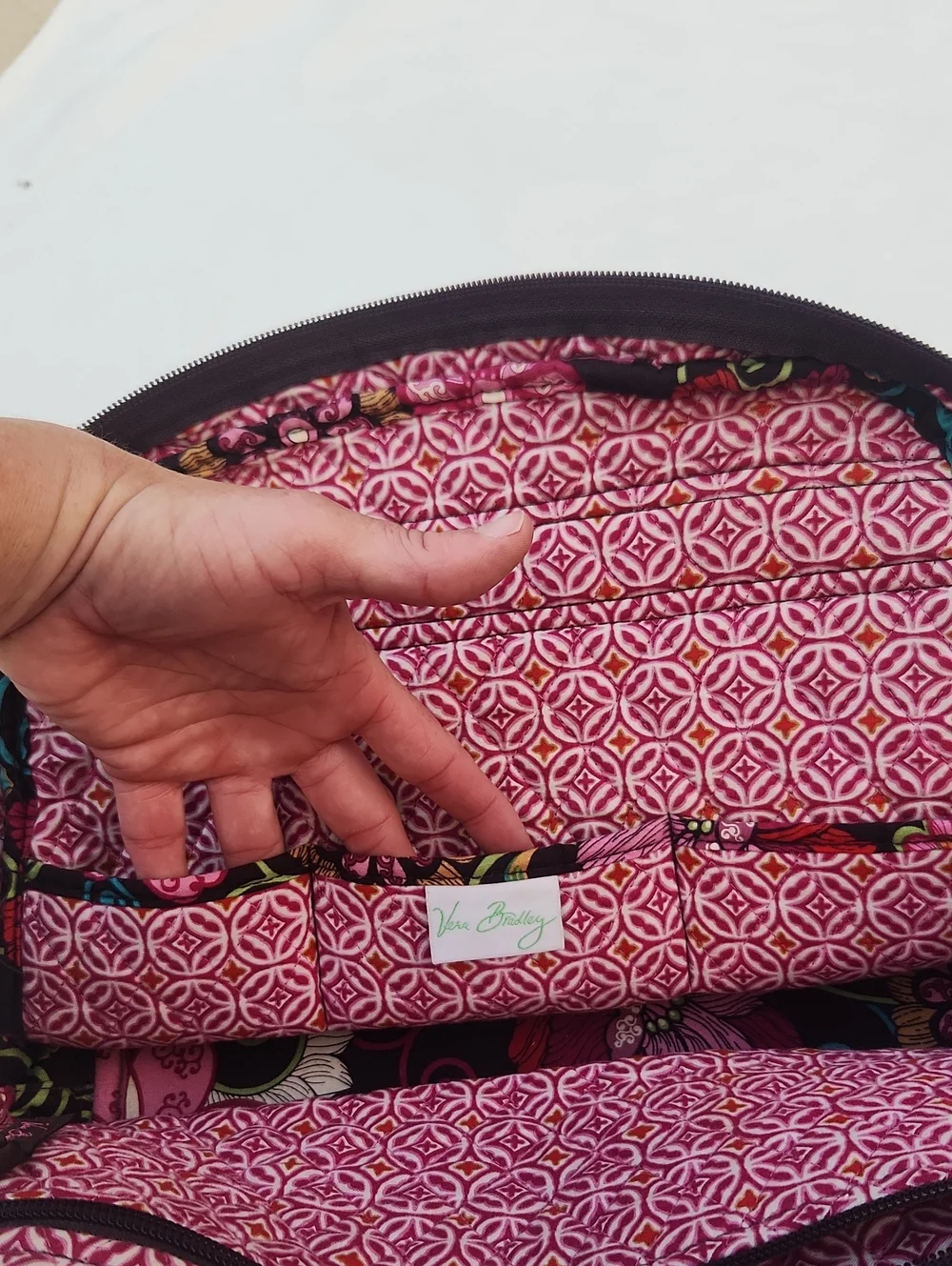 ​Vera Bradley Bowler Bag - Symphony in Hue Retired Floral Paisley Satchel Purse